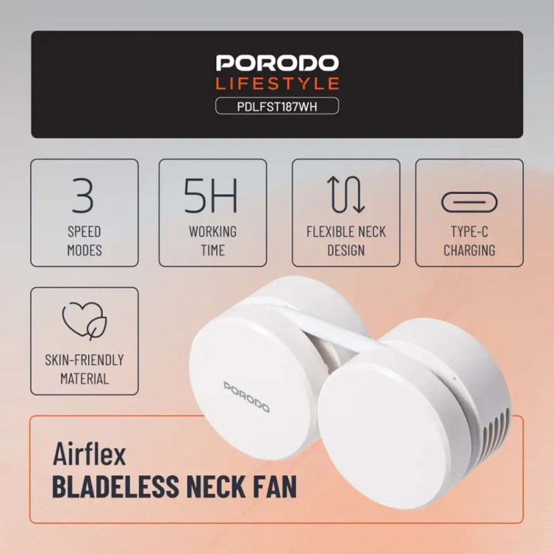 PDFKS187WH MINI FLEXIBLE NECK FAN 1600MAH