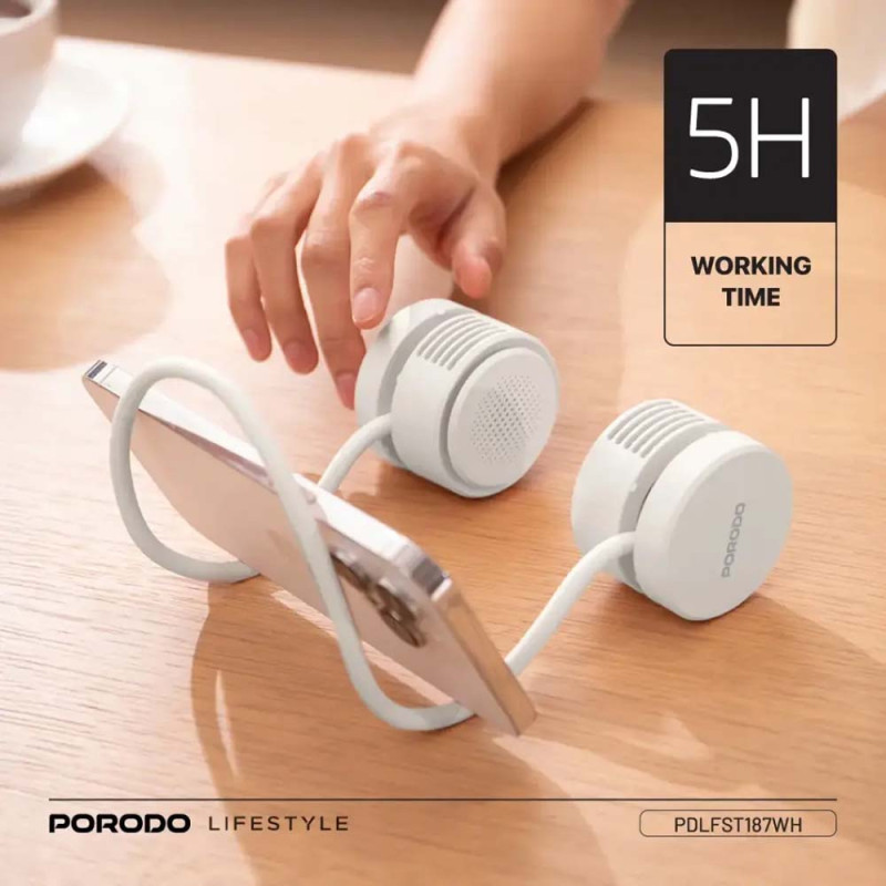 PDFKS187WH MINI FLEXIBLE NECK FAN 1600MAH