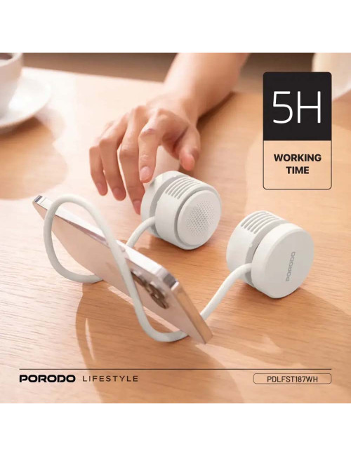 PDFKS187WH MINI FLEXIBLE NECK FAN 1600MAH