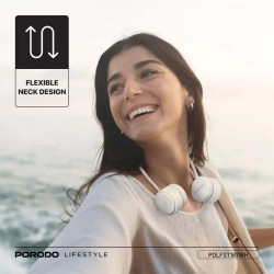 PDFKS187WH 1600MAH مروحة رياضية تعليق علي العنق شحن