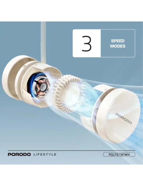 PDFKS187WH MINI FLEXIBLE NECK FAN 1600MAH