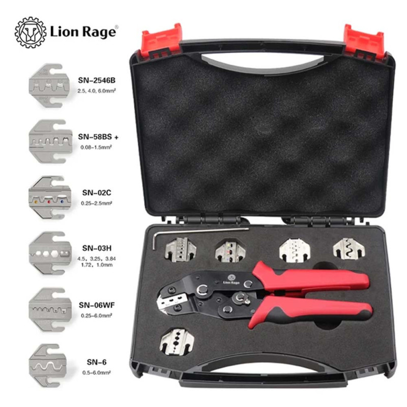 JUMLEE 3001 CRIPMPING TOOL WITH 6 QUICK CHANGING HEAD