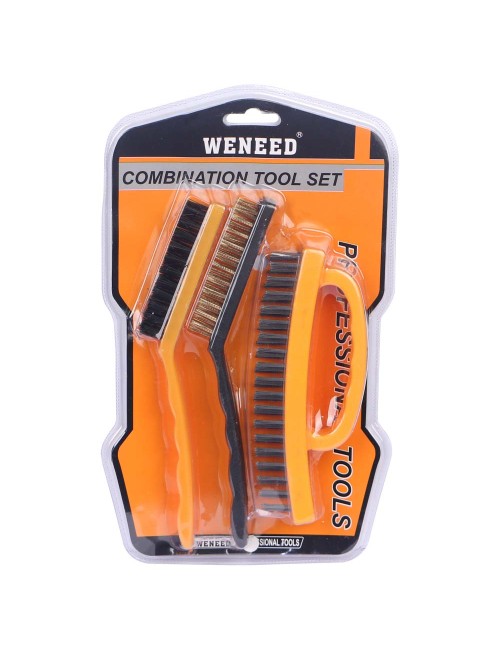 IT-40887 STEEL WIRE BRUSH 3 PCS SET