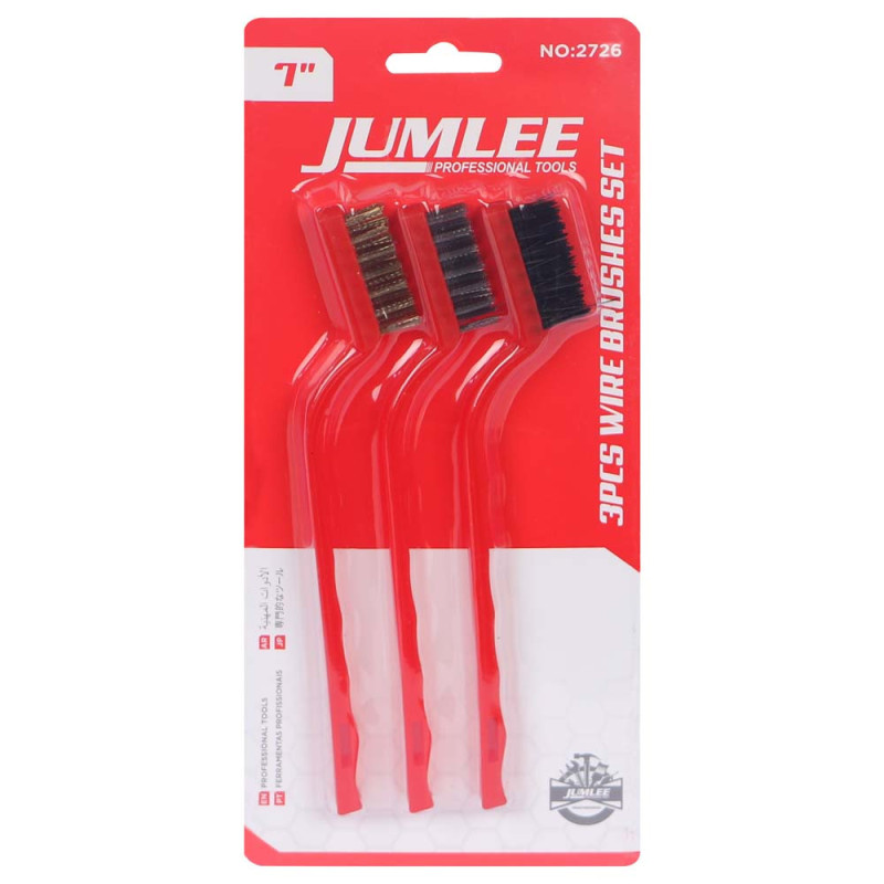 JUMLEE 2726 STEEL WIRE BRUSH 3 PCS SET