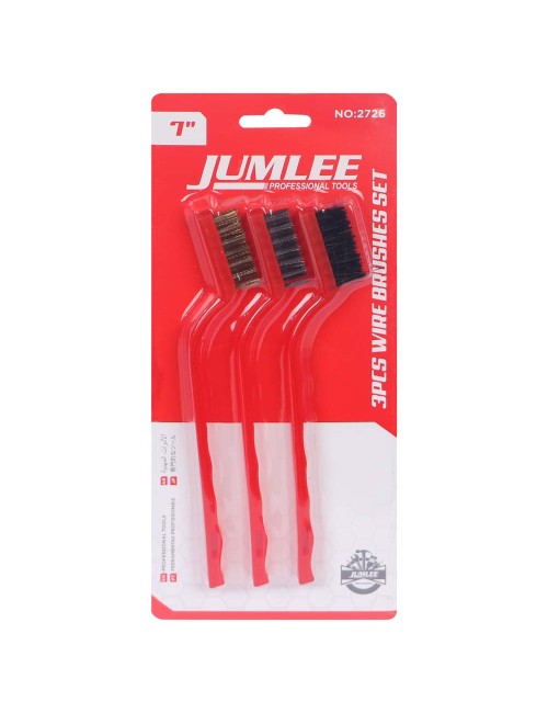 JUMLEE 2726 بروش سيم حديد 3 حبة طقم