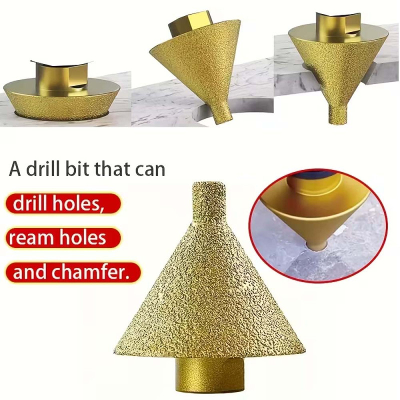 JUMLEE 2737-50 DIAMOND CHAMFER BIT FOR GRANITE 9-50MM