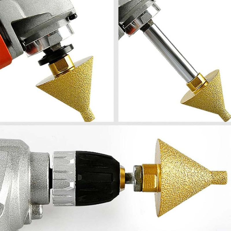 JUMLEE 2737-50 DIAMOND CHAMFER BIT FOR GRANITE 9-50MM