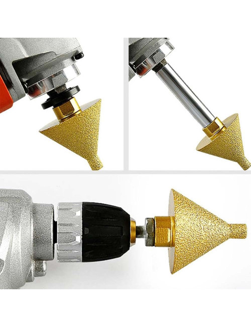 JUMLEE 2737-50 DIAMOND CHAMFER BIT FOR GRANITE 9-50MM