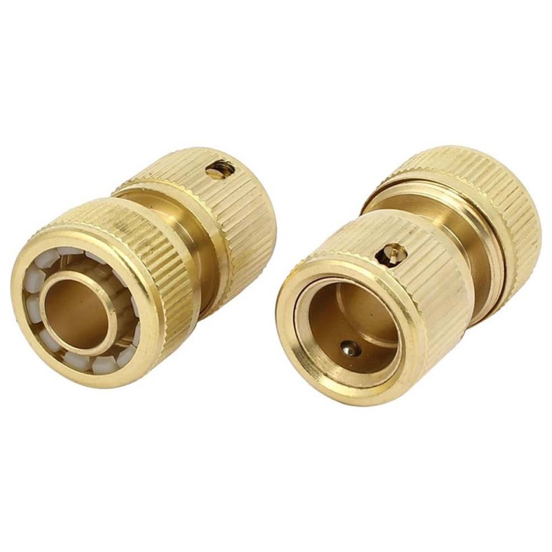 KB312 BRASS HOSE REPAIR CONNECTOR AUTO SHUT OFF 1/2"