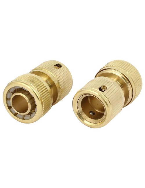 KB312 BRASS HOSE REPAIR CONNECTOR AUTO SHUT OFF 1/2"