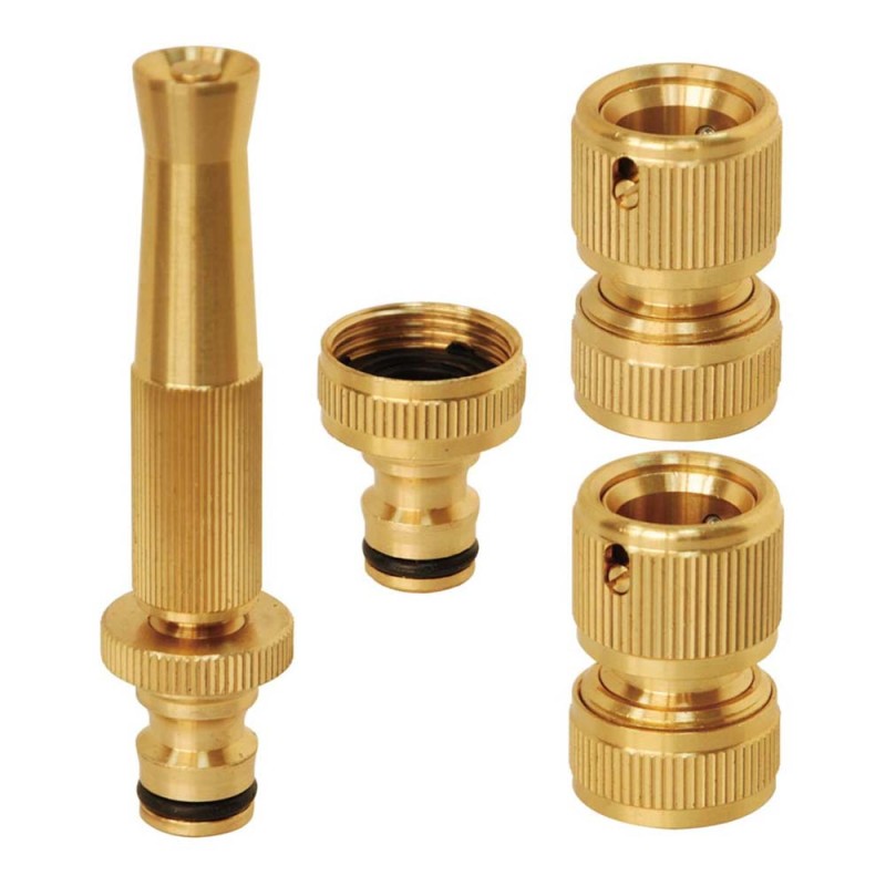 KB42E BRASS HOSE CONNECTOR 4 PCS NOZZLE SET