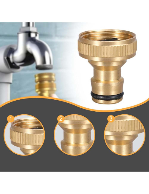 KB612 BRASS TAP ADAPTOR 1/2"