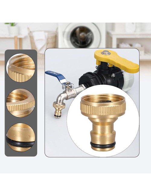 KB612 BRASS TAP ADAPTOR 1/2"