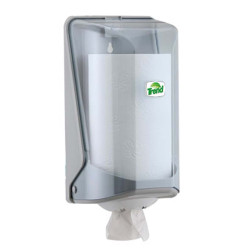 TISSUE ROLL DISPENSER SMALL CLEAR