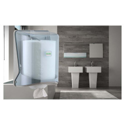 TISSUE ROLL DISPENSER SMALL CLEAR
