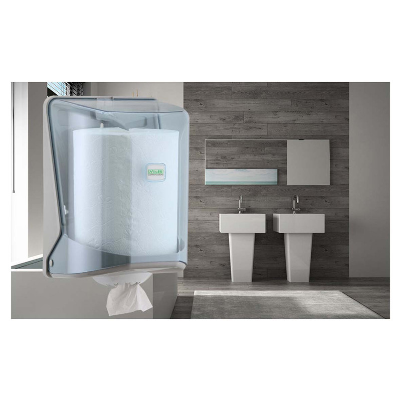 TISSUE ROLL DISPENSER SMALL CLEAR
