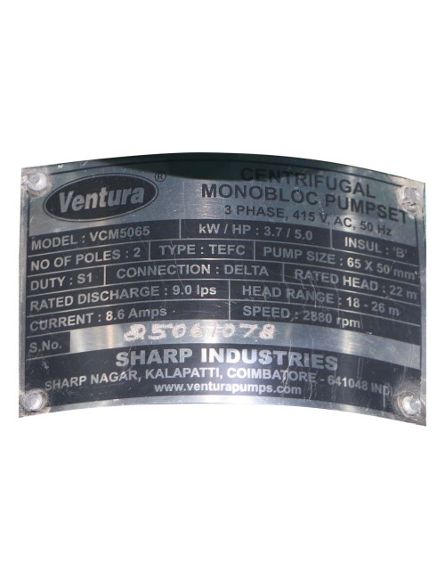VCM 5065 AGRI CENTRIFUGAL MONOBLOC PUMP 5.0 HP