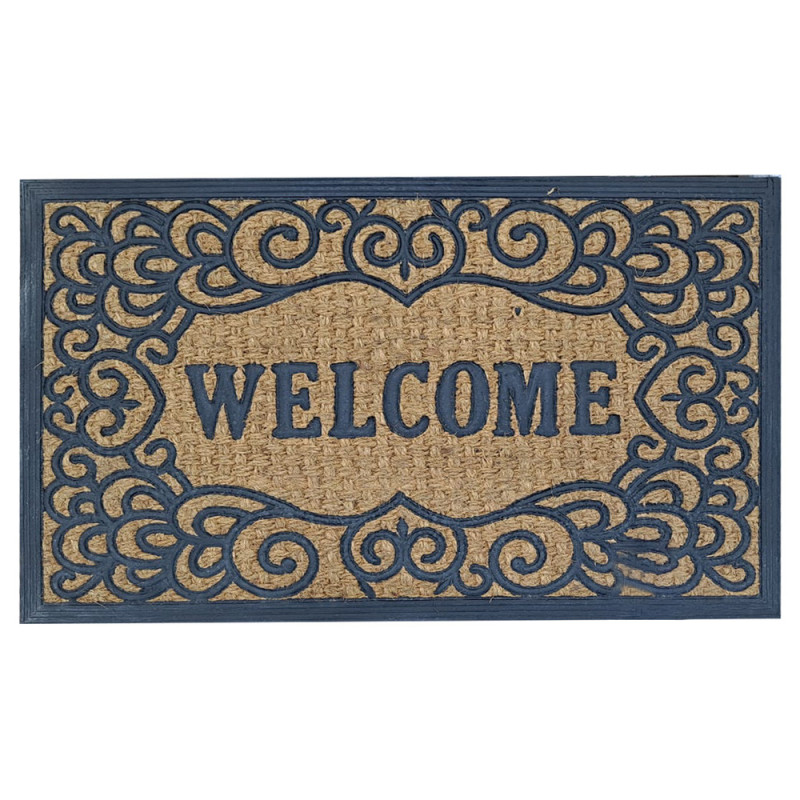 626101 COIR CUSHION RUBBER MOULDED DOOR MAT 45 X 75 CM