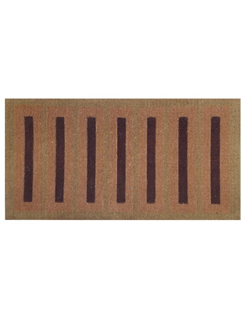 624404 FIBER DOOR MAT INLAID NATURAL 60 X 120 CM
