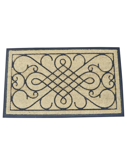 COIR BRUSH DOOR MAT RUBBER MOULDED 60 × 100 CM