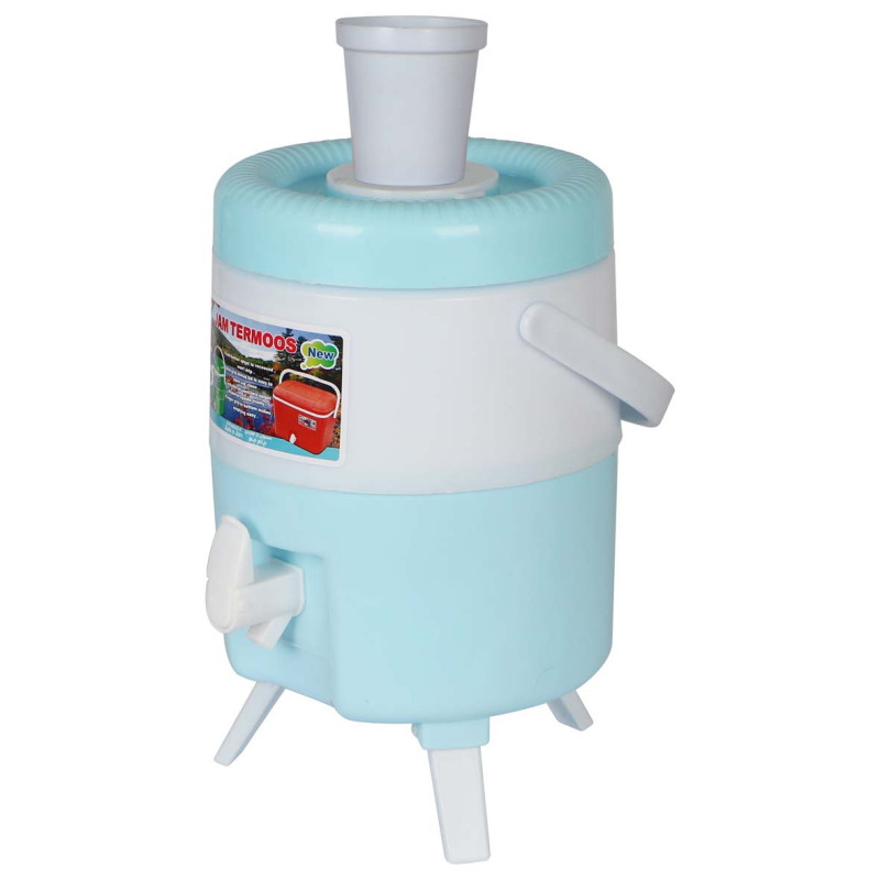 101019 PLASTIC WATER COOLER 5LTR WITH LEG AND GLASS