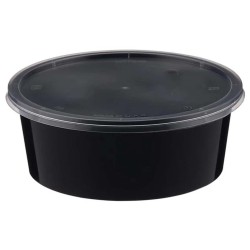 علبة ميكرويف اسود مدور MCR008 500ML