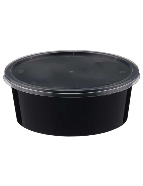 علبة ميكرويف اسود مدور MCR008 500ML