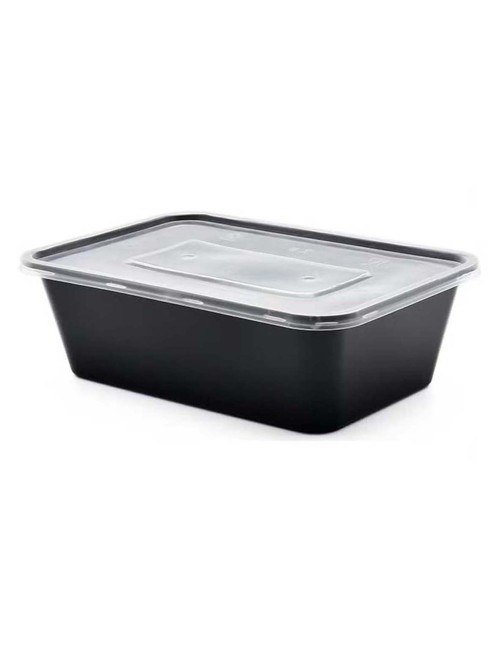 MCB004 MICROWAVE RACTANGULAR BLACK BOWL 1000ML