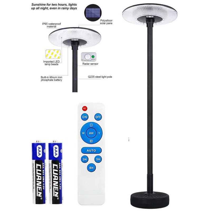 SOL-UFO300W-W/Y SOLAR ROUND LIGHT ROUND