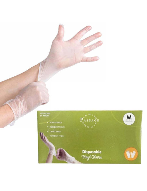 Passage Medium Vinyl Gloves (100 pcs) Powder Free