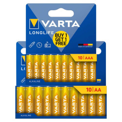 LONGLIFE AAA+AA 10PCS بطارية فارتا