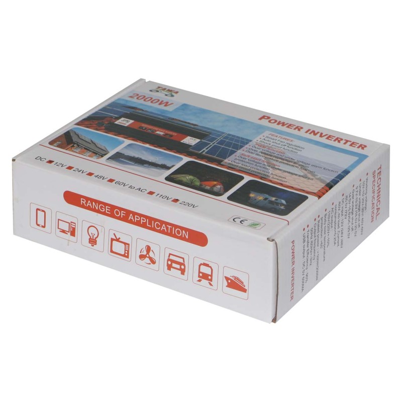 TAWA 2000W DC12V محول كهرباء