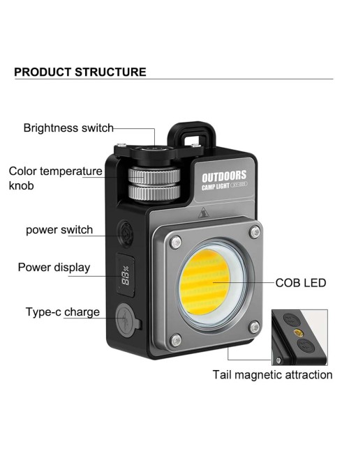 XY-009 CAMPING LAMP MULTICOLOUR TEMPERATURE REGULATION