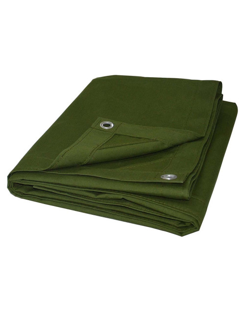COTTON CANVAS TARPAULIN GREEN 4 x 4 MTR