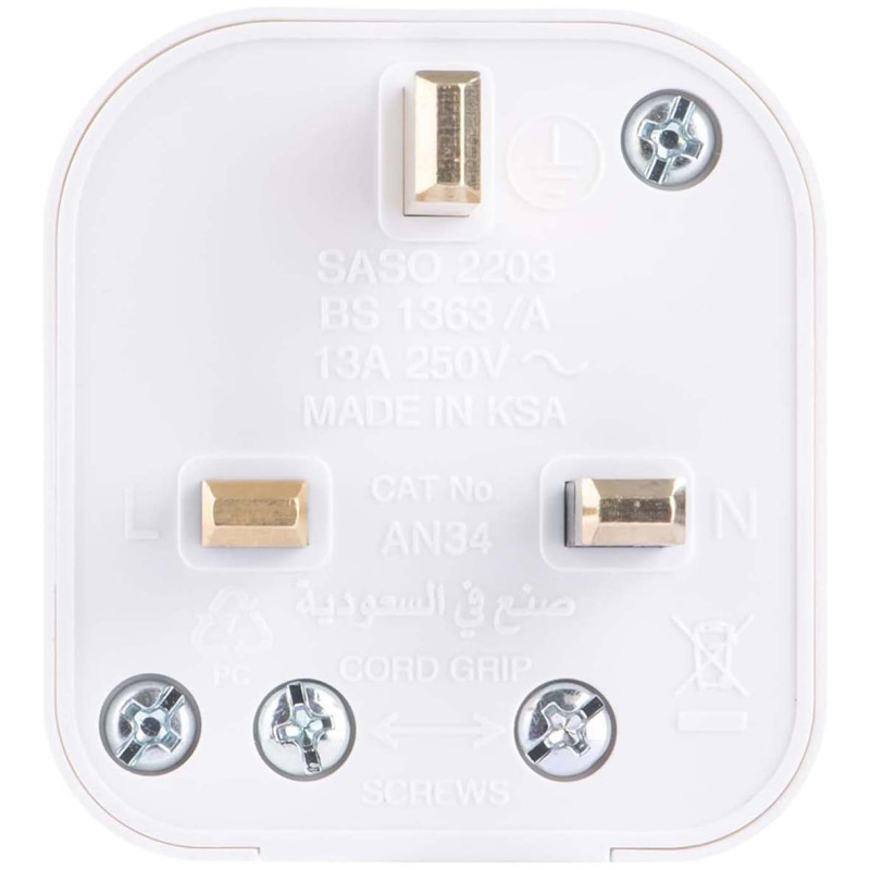 N34 راس بلاك 13 امبير قاعدة شفاف الفنار