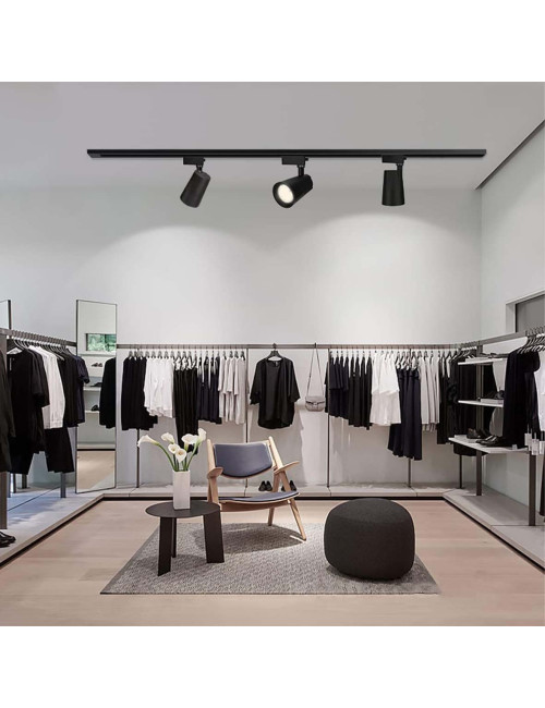 BLACK TRACK WHITE LED LIGHT BRIGHT 30W/6500K H TYPE