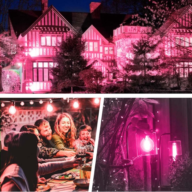 E27 ROUND LED BULB 9W PINK