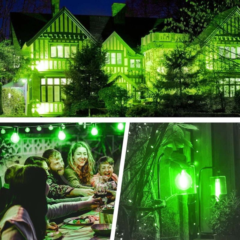 E27 ROUND LED BULB 9W GREEN