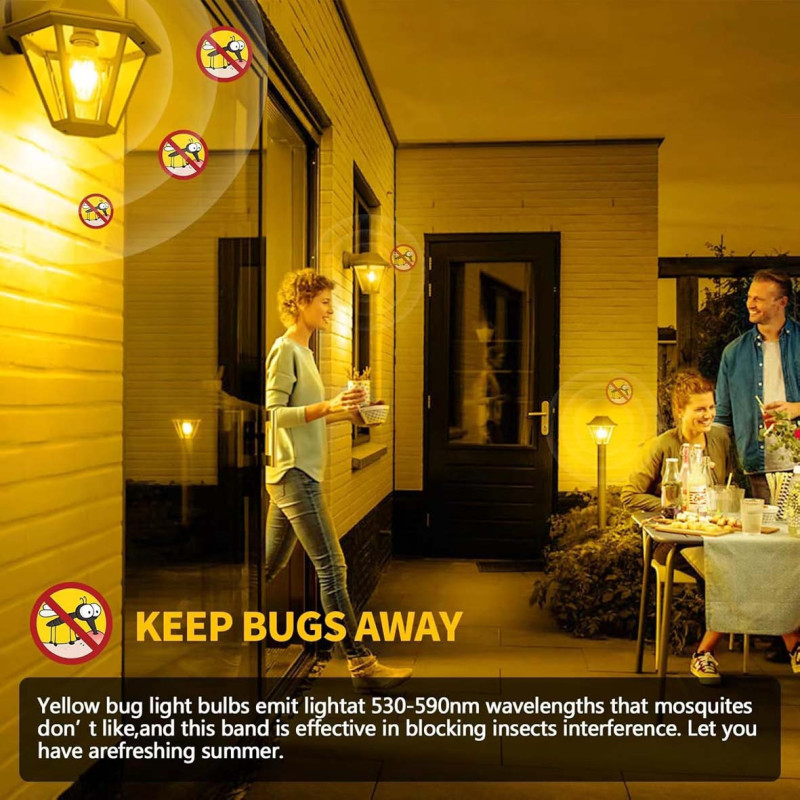 E27 ROUND LED BULB 9W YELLOW