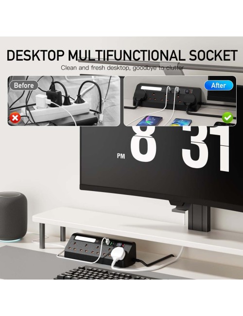 GD-B926 POWER SOCKET 3250W MULTI PORT WITH TORCH LED LAMP