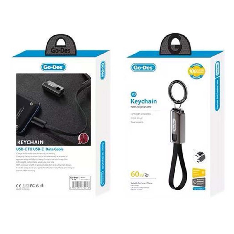 GD-UC683C-C PD KEYCHAIN FAST CHARCHING CABLE TYPE C