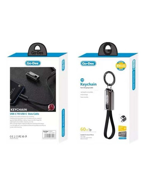 GD-UC683C-C PD KEYCHAIN FAST CHARCHING CABLE TYPE C