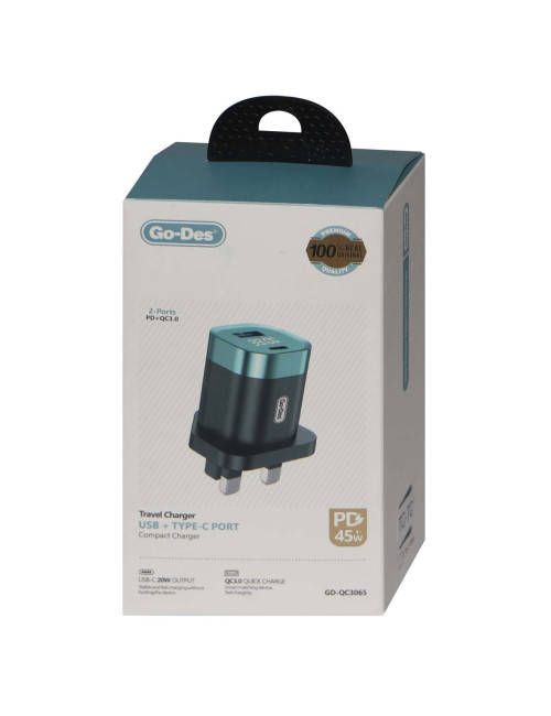 GD-QC3065 PD TRAVEL ADAPTER FAST CHARGER 45W