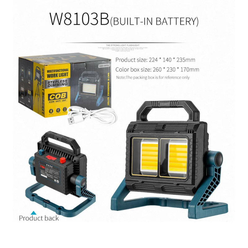 W8103A COB كشاف شحن ابيض-اصفر متعدد الاستخدامات مع قاعدة