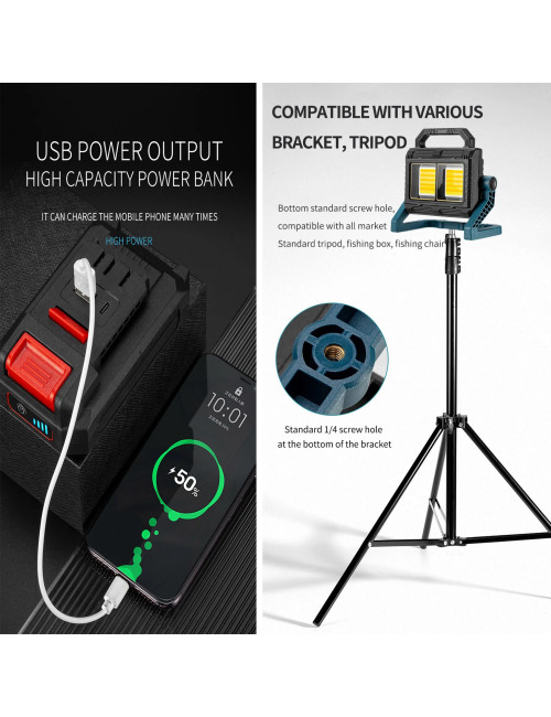 W8103A COB MULTIFUNTIONAL WORK COB LIGHT WHITE AND YELLOW