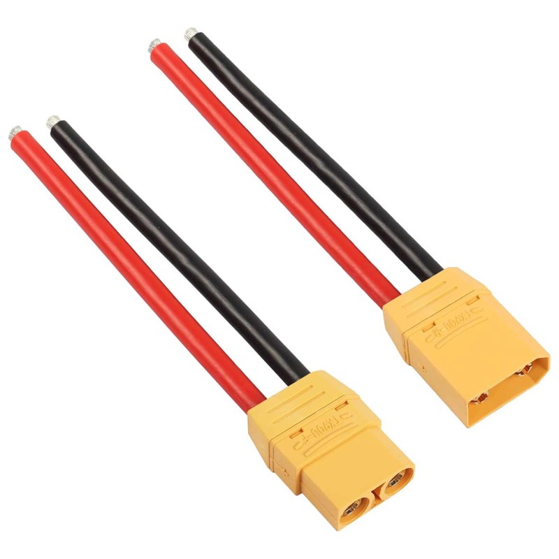 XT90 BATTERY M/F CONNECTOR PLUG WITH SILICON 14 AWG WIRE FOR 7.4V