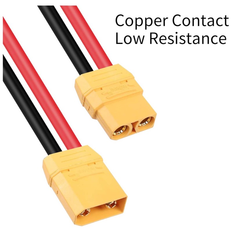 XT90 BATTERY M/F CONNECTOR PLUG WITH SILICON 14 AWG WIRE FOR 7.4V