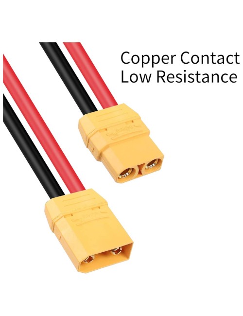 XT90 BATTERY M/F CONNECTOR PLUG WITH SILICON 14 AWG WIRE FOR 7.4V
