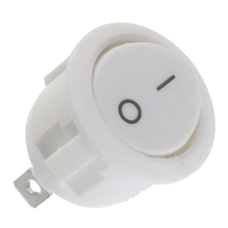 MACHINE SWITCH ROUND WHITE 2 PIN