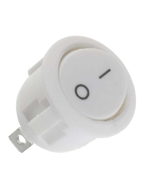 MACHINE SWITCH ROUND WHITE 2 PIN